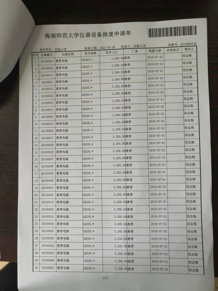 漫画18
固定资产处置签批单