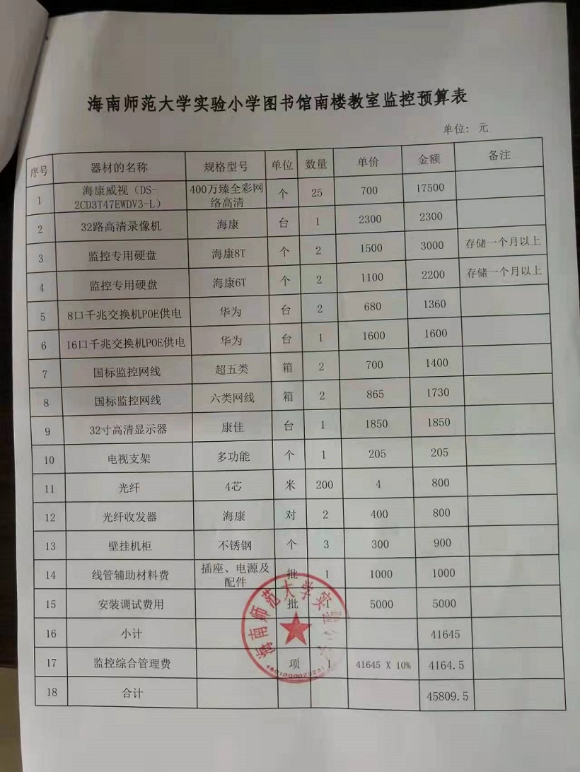 漫画18
实验小学购置图书馆南楼教室监控公告						