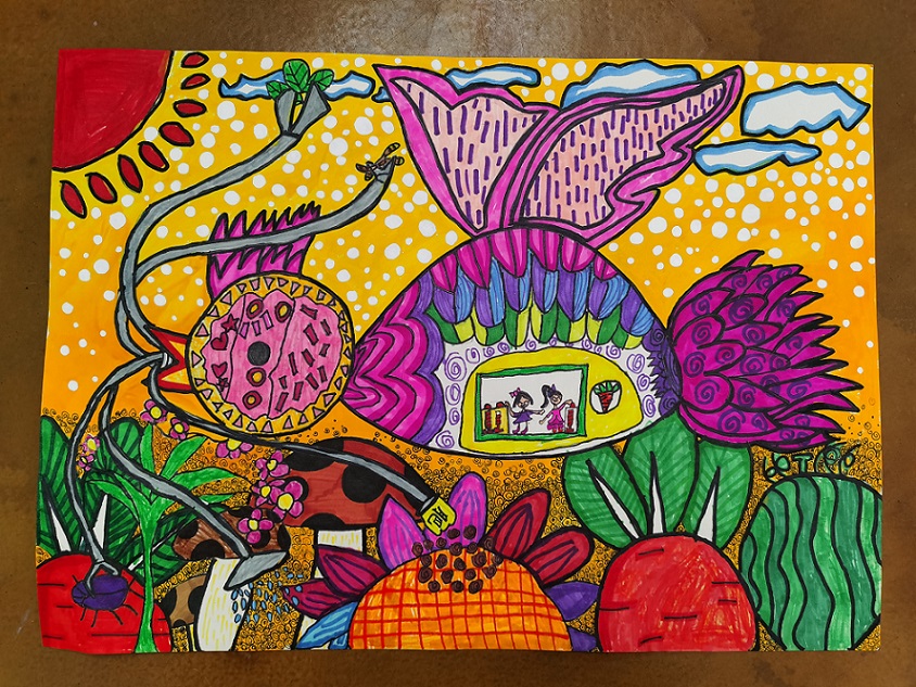 祝贺周瑾萱、张伟祺、石钰娇三位同学分别荣获海口市青少年科学幻想画一、二等奖